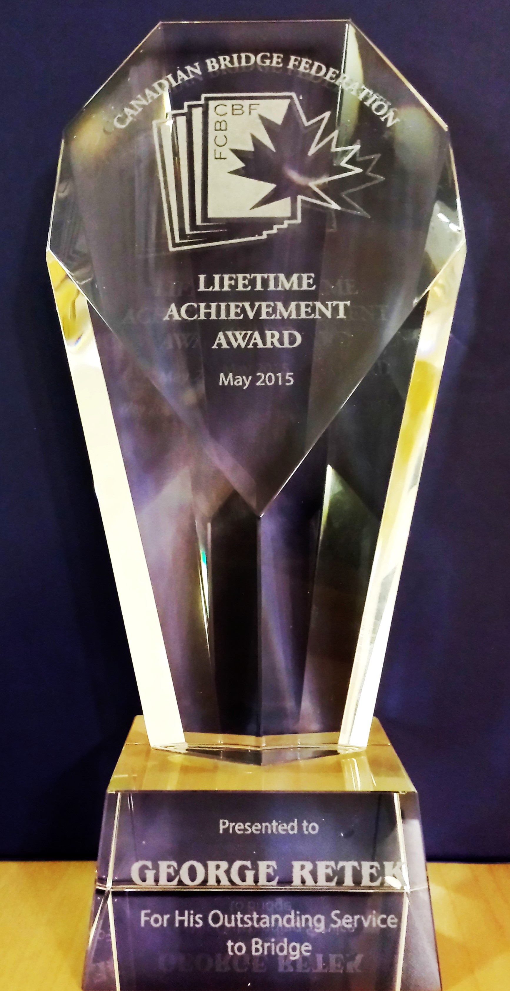 Lifetime Achievement Award medal